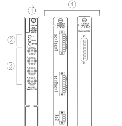 Bently Nevada 3500/77M-03-00 Cylinder Pressure I/O Module with Internal Terminations