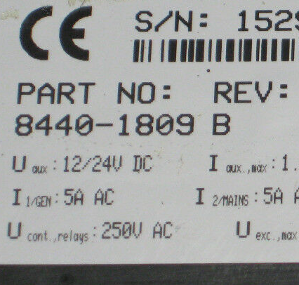 Woodward EASYGEN-1500 Controller Model 8440-1809