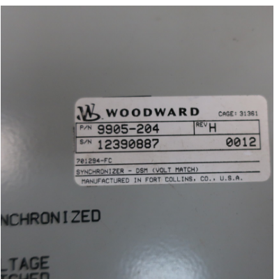Woodward DSM Synchronizer Model 9905-204