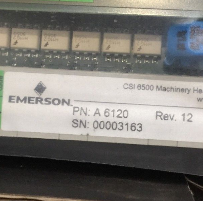 Emerson A6120 Seismic Vibration Monitor Case