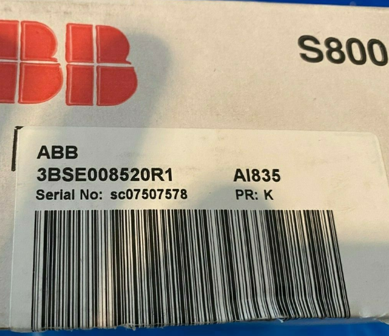 ABB AI835 3BSE008520R1 Analog Input Control System - 07KT97 GJR5253000R0270