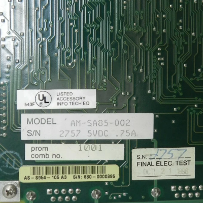 Schneider Modicon MB+ Dual Channel Network Adapter Card AM-SA85-002