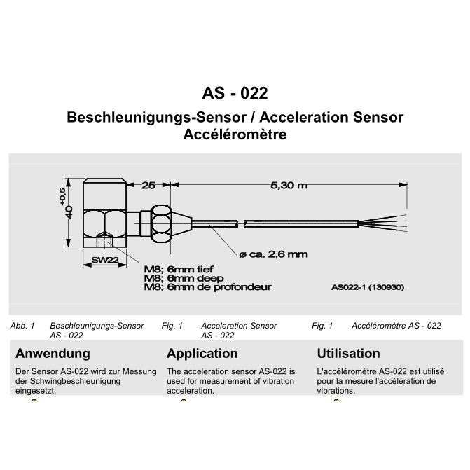 Galvanic Separation Unit S3960 224-124-000-021 by B&K Vibro AS-022 Acceleration Sensor
