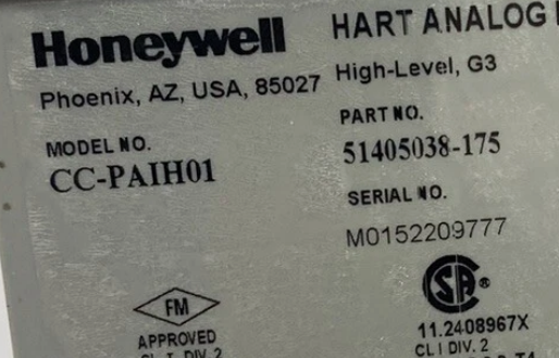 HART Analog Input Module - Honeywell CC-PAIH01 51405038-175