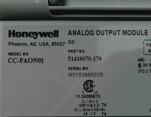 Honeywell CC-PAON01 51410070-176 Analog Output Module