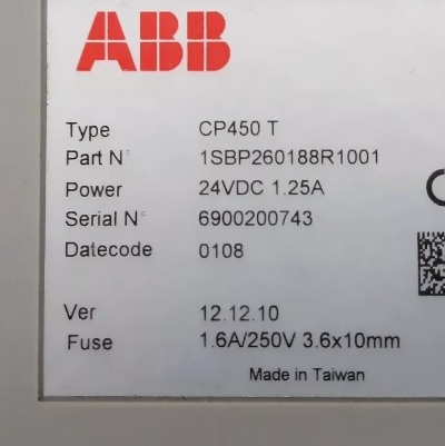 ABB CP450T Control Panel 1SBP260188R1001