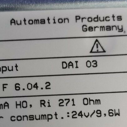 ABB Freelance 2000 Analog Input DAI03 0369631MR