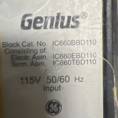 GE Genius Discrete Input Block IC660BBD110