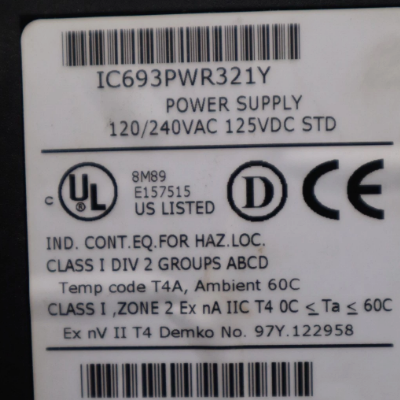 GE IC693PWR321 Power Supply Module Overview