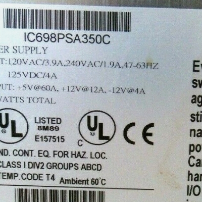 GE IC698PSA350 Power Supply Module Overview