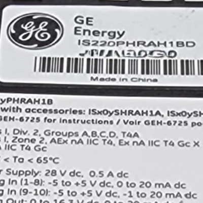 GE IS220PHRAH1B Discrete Input Module Overview