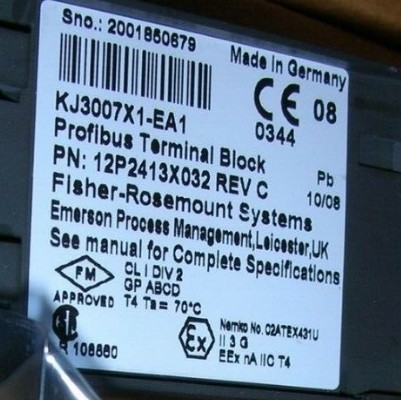 Emerson DeltaV Profibus DP Terminal Block KJ3007X1-EA1 12P2413X062