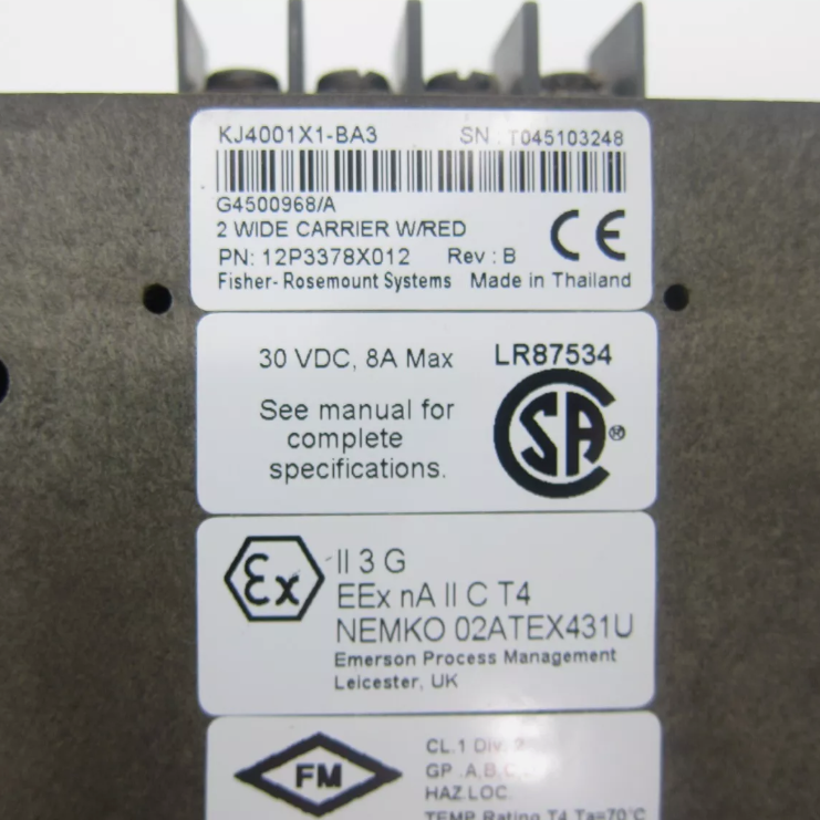 Emerson KJ4001X1-BA3 Power/Controller Carrier - 2-Wide Design