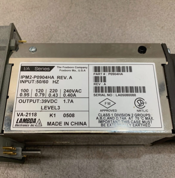 Foxboro P0904HA Power Supply Module: A Reliable Solution for Industrial Needs