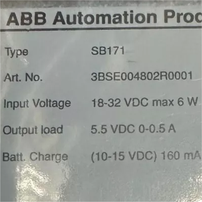 ABB SB171 Backup Power Supply Module (3BSE004802R1)
