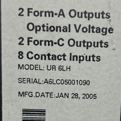 GE UR6LH 6L Digital Input/Output Module - Innovative Control Solutions